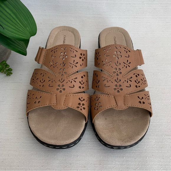 Croft & Barrow Paula Tan Slip On Sandals Woman’s 8M - Picture 2 of 13